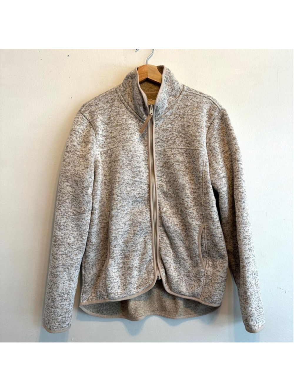 Thread & Supply Beige Full-Zip Fleece Jacket - Women's Size L